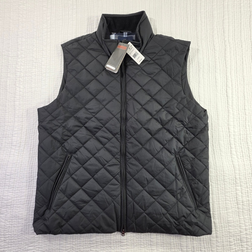 Brooks Brothers XL Black Quilted Puffer Vest Thermore Ecodown NWT Quiet Luxury